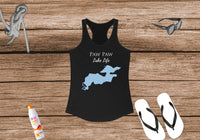 Paw Paw Lake Life Women's Ideal Racerback Tank - Michigan Lake