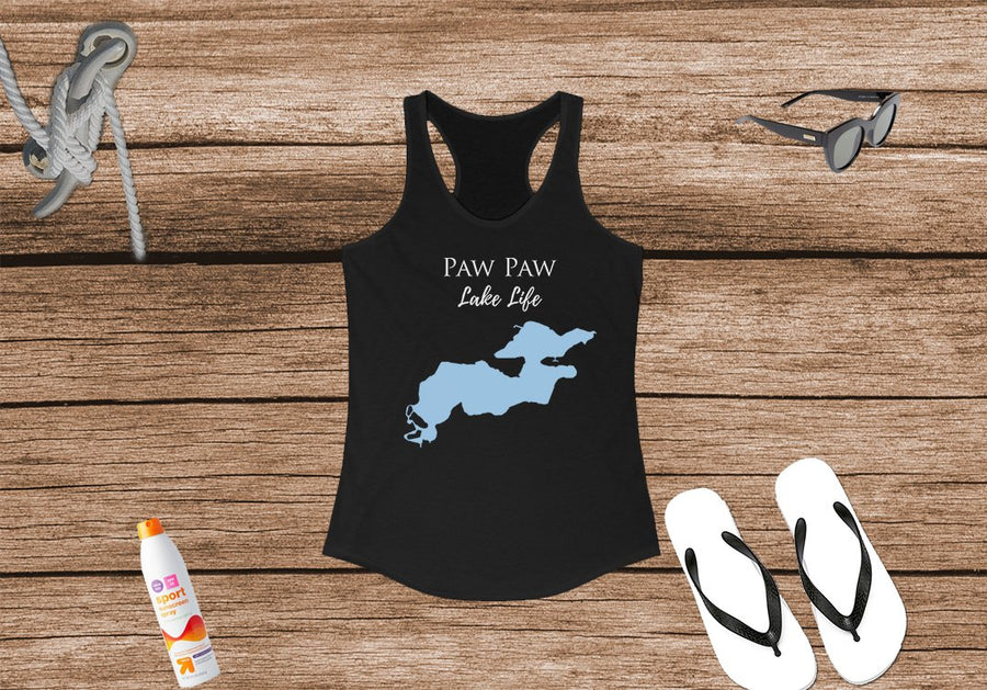 Paw Paw Lake Life Women's Ideal Racerback Tank - Michigan Lake