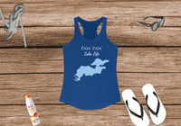 Paw Paw Lake Life Women's Ideal Racerback Tank - Michigan Lake