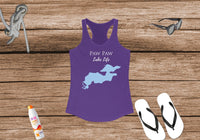 Paw Paw Lake Life Women's Ideal Racerback Tank - Michigan Lake