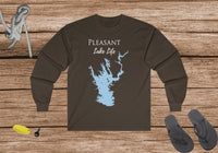 Pleasant Lake Life Cotton Long Sleeve Shirt -Ultra Cotton Long Sleeve Tee - Arizona Lake