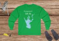 Pleasant Lake Life Cotton Long Sleeve Shirt -Ultra Cotton Long Sleeve Tee - Arizona Lake