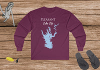 Pleasant Lake Life Cotton Long Sleeve Shirt -Ultra Cotton Long Sleeve Tee - Arizona Lake