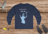 Pleasant Lake Life Cotton Long Sleeve Shirt -Ultra Cotton Long Sleeve Tee - Arizona Lake