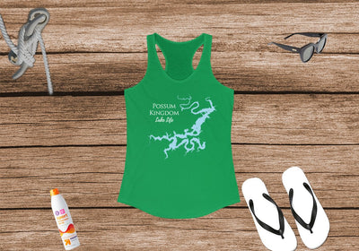 Possum Kingdom Lake Women's Ideal Racerback Tank - Texas Lake