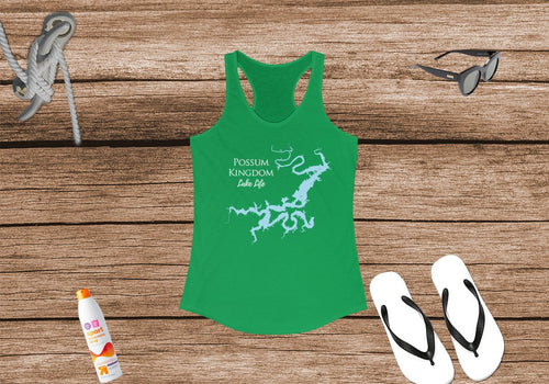 Possum Kingdom Lake Women's Ideal Racerback Tank - Texas Lake