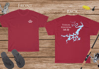 Possum Kingdom Lake Life - Cotton Short Sleeved - FRONT & BACK PRINTED - Short Sleeved Cotton Tee - Texas Lake