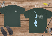 Priest Lake Life - Cotton Short Sleeved - FRONT & BACK PRINTED - Short Sleeved Cotton Tee - Idaho Lake
