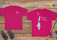 Priest Lake Life - Cotton Short Sleeved - FRONT & BACK PRINTED - Short Sleeved Cotton Tee - Idaho Lake