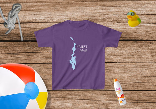 Priest Lake - Kids Heavy Cotton Youth Tee - Idaho Lake