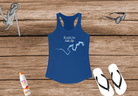 Rabun Lake Life - Women's Ideal Racerback Tank - Georgia Lake