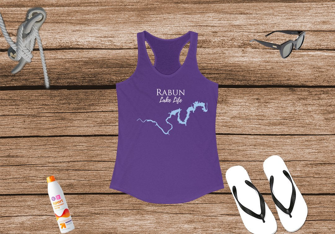 Rabun Lake Life - Women's Ideal Racerback Tank - Georgia Lake