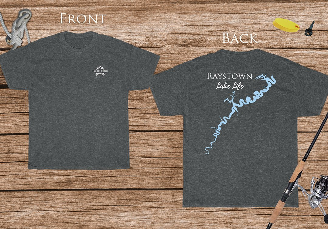 Raystown Lake Life - Cotton Short Sleeved - FRONT & BACK PRINTED - Short Sleeved Cotton Tee - Pennsylvania Lake