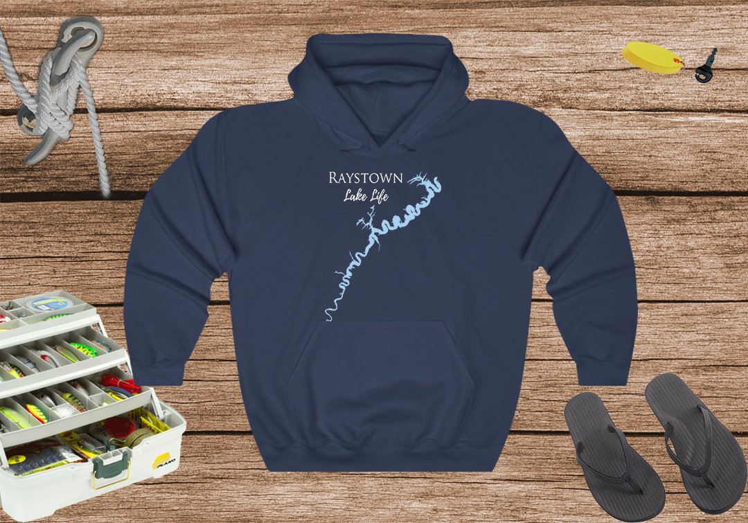 Raystown Lake PA Hoodie | Raystown Lake Map Hooded Sweatshirt | Raystown Lake Life - Pennsylvania Lake