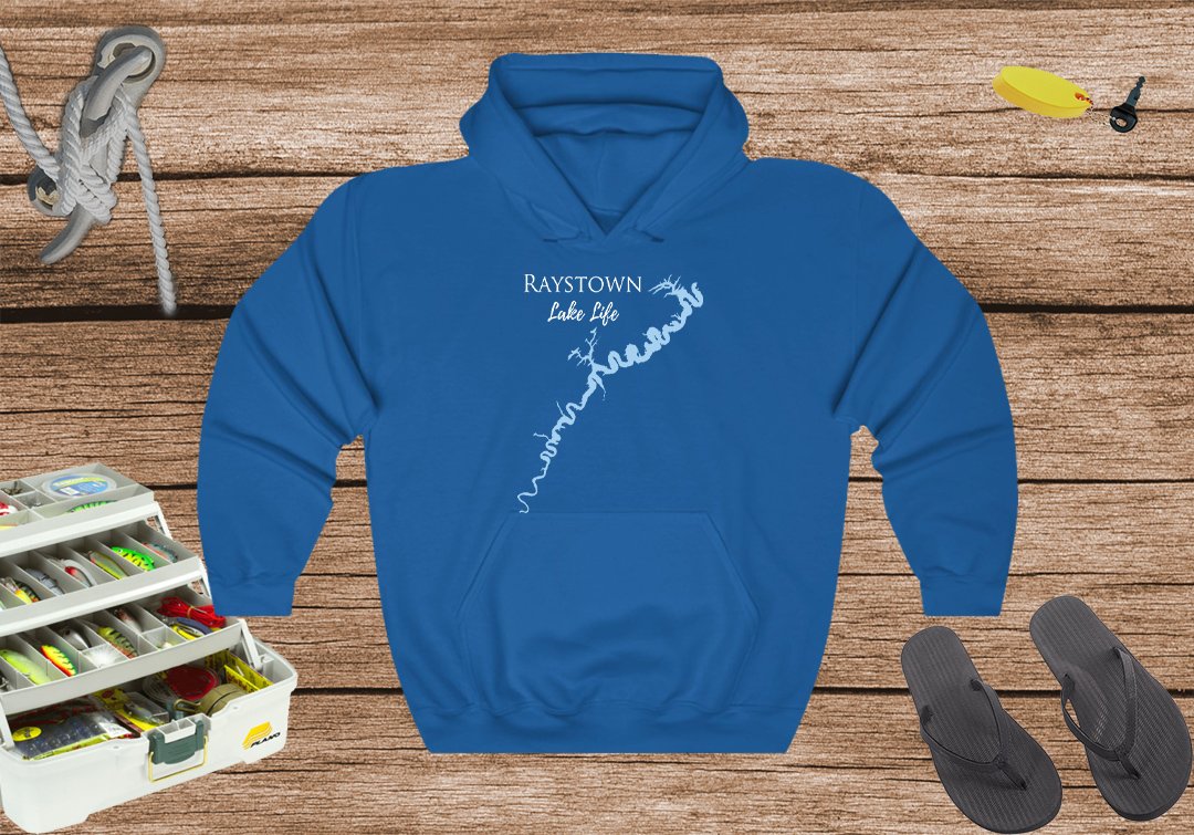 Raystown Lake PA Hoodie | Raystown Lake Map Hooded Sweatshirt | Raystown Lake Life - Pennsylvania Lake