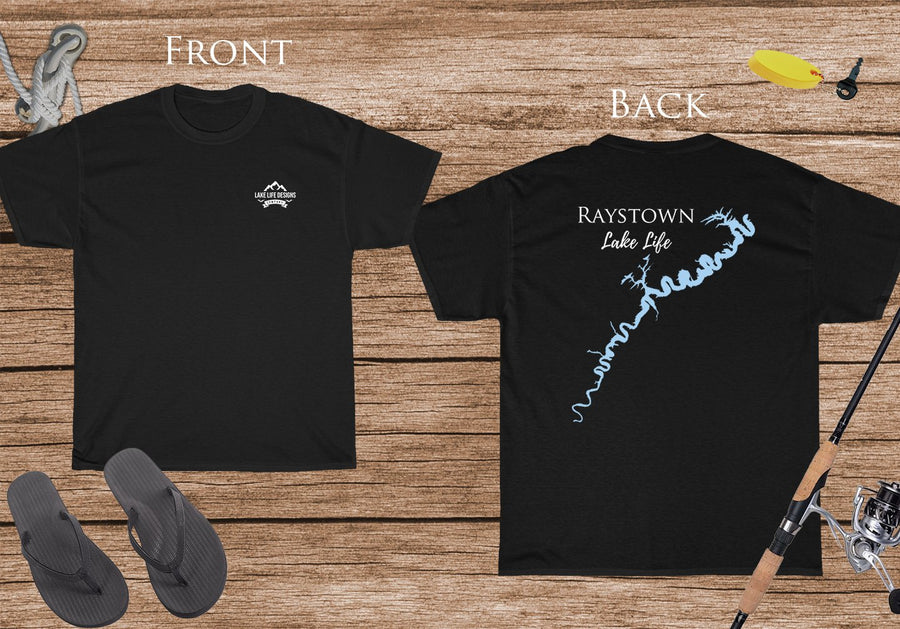 Raystown Lake Life - Cotton Short Sleeved - FRONT & BACK PRINTED - Short Sleeved Cotton Tee - Pennsylvania Lake
