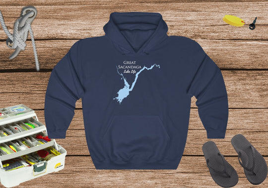 Sacandaga Lake Hoodie Sweatshirt - New York Lake