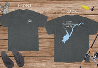 Great Sacandaga Lake Life - Cotton Short Sleeved - FRONT & BACK PRINTED - Short Sleeved Cotton Tee - New York Lake