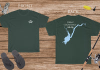 Great Sacandaga Lake Life - Cotton Short Sleeved - FRONT & BACK PRINTED - Short Sleeved Cotton Tee - New York Lake