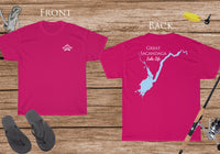 Great Sacandaga Lake Life - Cotton Short Sleeved - FRONT & BACK PRINTED - Short Sleeved Cotton Tee - New York Lake
