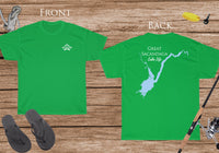 Great Sacandaga Lake Life - Cotton Short Sleeved - FRONT & BACK PRINTED - Short Sleeved Cotton Tee - New York Lake