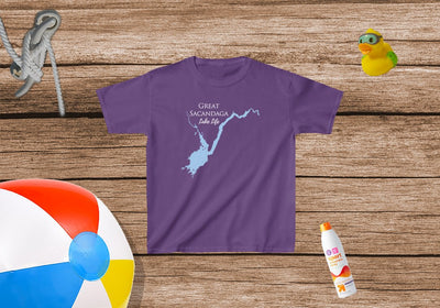 Great Sacandaga Lake Life - Kids Heavy Cotton Regular Fit Tee - New York Lake