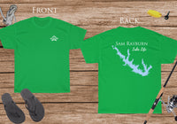 Sam Rayburn Lake Life - Cotton Short Sleeved - FRONT & BACK PRINTED - Short Sleeved Cotton Tee - Texas Lake