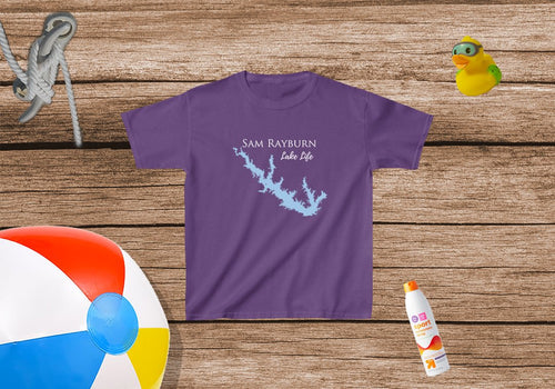 Sam Rayburn Lake Life - Kids Heavy Cotton Tee -  Texas Lake