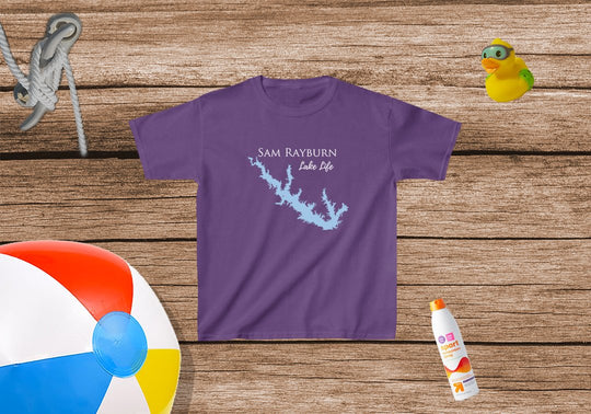 Sam Rayburn Lake Life - Kids Heavy Cotton Tee -  Texas Lake