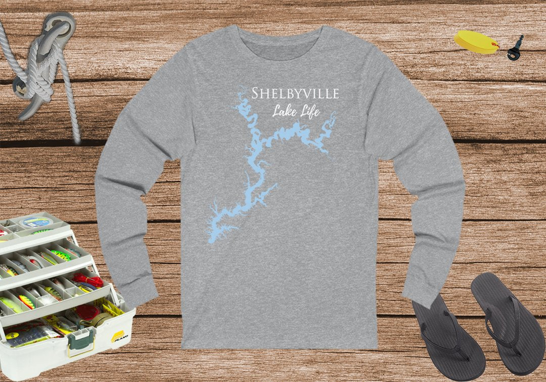 Shelbyville Lake Life Unisex Cotton Jersey Long Sleeve Tee - Illinois Lake