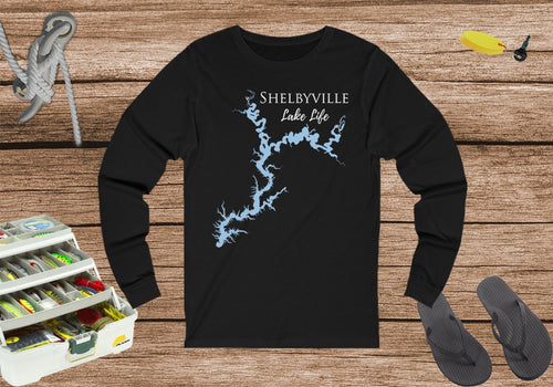 Shelbyville Lake Life Unisex Cotton Jersey Long Sleeve Tee - Illinois Lake
