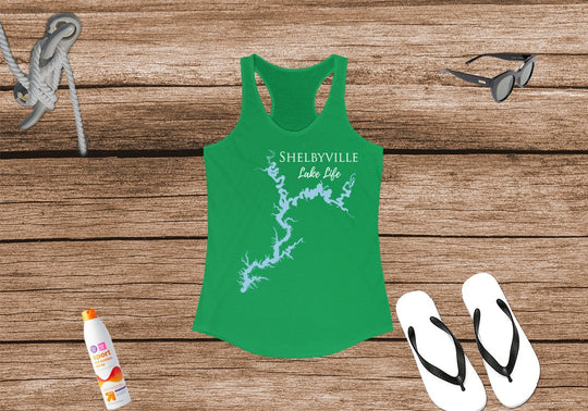 Shelbyville Lake Life Women's Ideal Racerback Tank - Illinois Lake