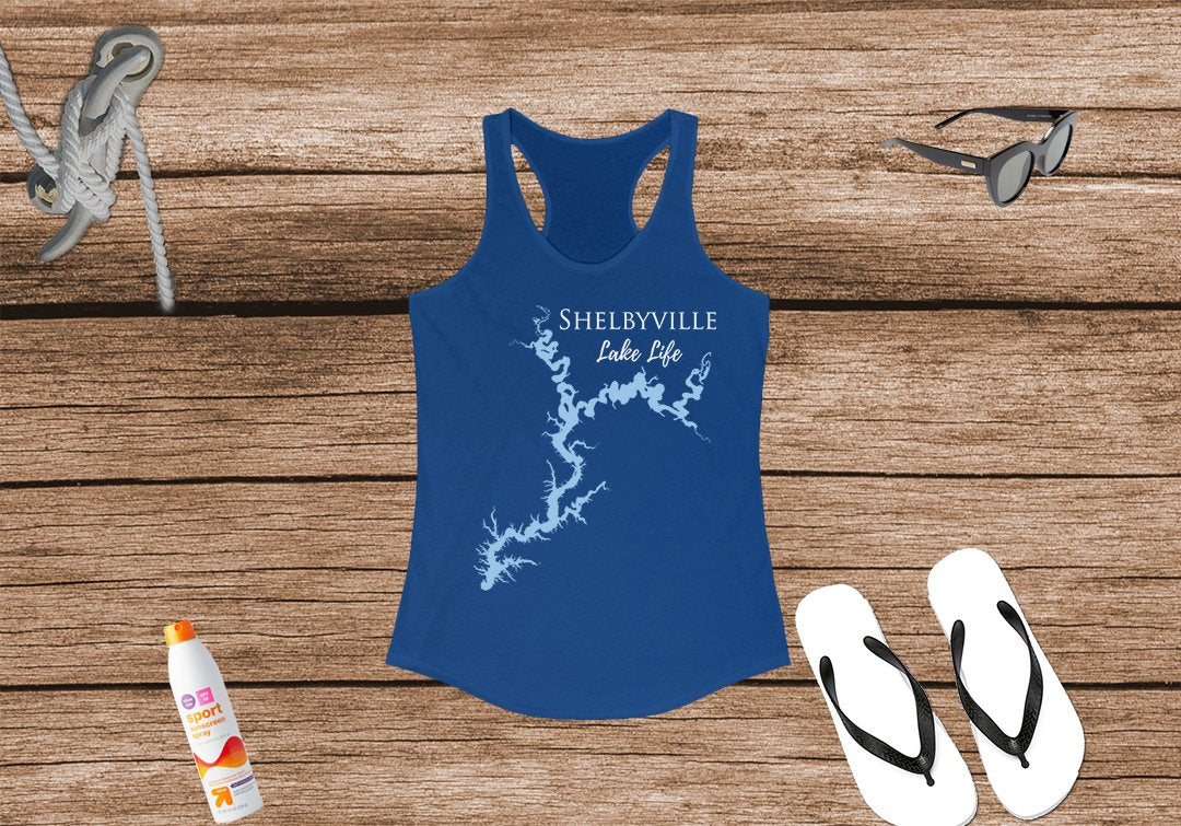 Shelbyville Lake Life Women's Ideal Racerback Tank - Illinois Lake