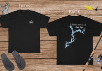 Shelbyville Lake Life - Cotton Short Sleeved - FRONT & BACK PRINTED - Short Sleeved Cotton Tee - Illinois Lake