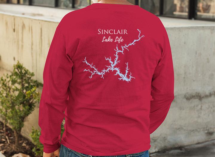Sinclair Lake Life Unisex Cotton Jersey Long Sleeve Tee - Back Printed - Georgia Lake