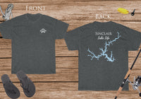 Sinclair Lake Life - Cotton Short Sleeved - FRONT & BACK PRINTED - Short Sleeved Cotton Tee - Georgia Lake