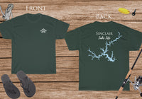 Sinclair Lake Life - Cotton Short Sleeved - FRONT & BACK PRINTED - Short Sleeved Cotton Tee - Georgia Lake