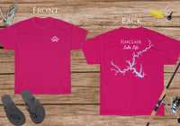 Sinclair Lake Life - Cotton Short Sleeved - FRONT & BACK PRINTED - Short Sleeved Cotton Tee - Georgia Lake