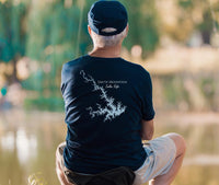 Smith Mountain Lake Heavy Cotton Tee - Front and Back Print - Virginia Lake