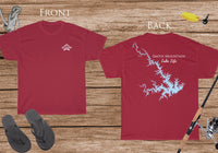 Smith Mountain Lake Heavy Cotton Tee - Front and Back Print - Virginia Lake