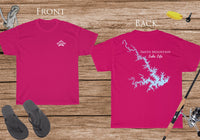 Smith Mountain Lake Heavy Cotton Tee - Front and Back Print - Virginia Lake