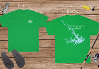 Smith Mountain Lake Heavy Cotton Tee - Front and Back Print - Virginia Lake
