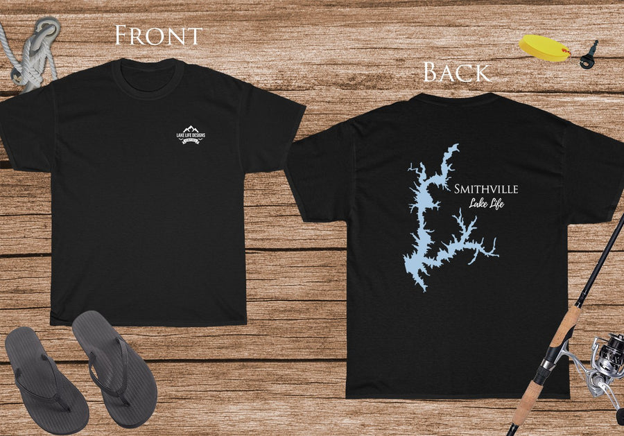 Smithville Lake Life - Cotton Short Sleeved - FRONT & BACK PRINTED - Short Sleeved Cotton Tee - Missouri Lake