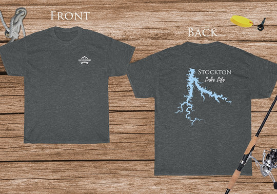 Stockton Lake Life - Cotton Short Sleeved - FRONT & BACK PRINTED - Short Sleeved Cotton Tee -  Missouri Lake