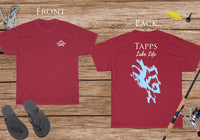 Tapps Lake Life - Cotton Short Sleeved - FRONT & BACK PRINTED - Short Sleeved Cotton Tee -  Washington Lake