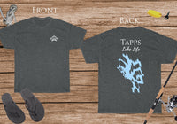 Tapps Lake Life - Cotton Short Sleeved - FRONT & BACK PRINTED - Short Sleeved Cotton Tee -  Washington Lake