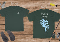 Tapps Lake Life - Cotton Short Sleeved - FRONT & BACK PRINTED - Short Sleeved Cotton Tee -  Washington Lake