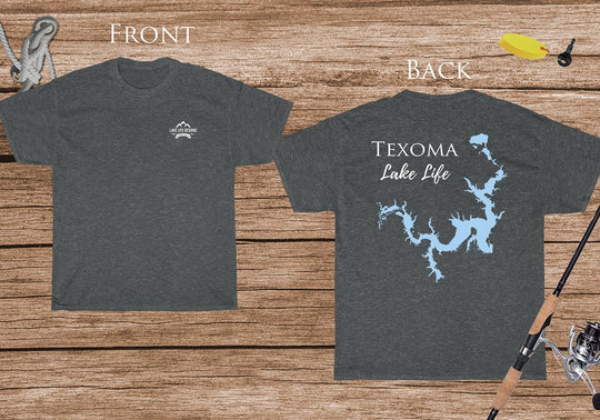 Texoma Lake Life - Cotton Short Sleeved - FRONT & BACK PRINTED - Short Sleeved Cotton Tee - Texas Lake