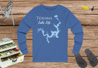 Texoma Lake Life Unisex Cotton Jersey Long Sleeve Tee - Texas and Oklahoma Lake