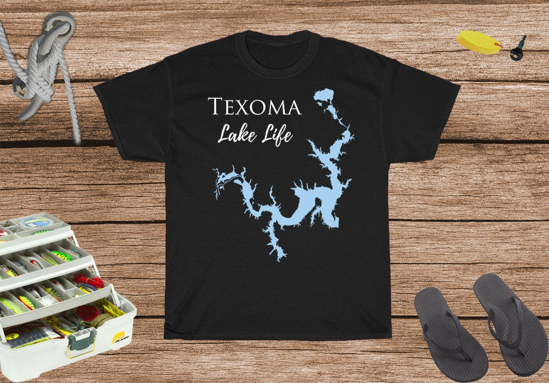 Texoma Lake Life Heavy Cotton Tee - Texas and Oklahoma Lake